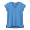 100% Cotton V-Neck Sleeveless Top with Side Slits