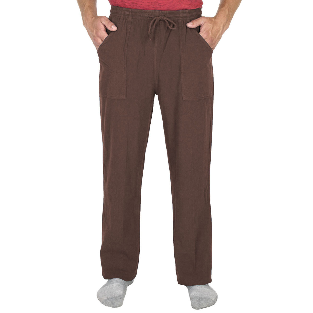 100% Cotton Pocket Drawstring Mid Weight Pants by Sea Breeze