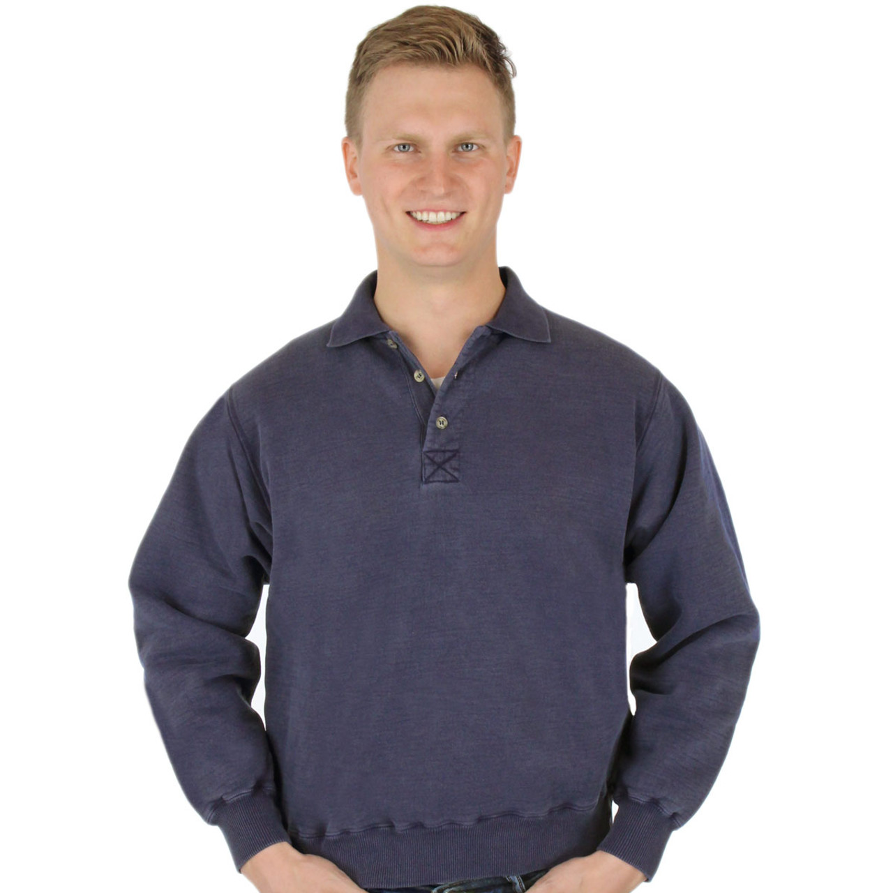 polo button sweater