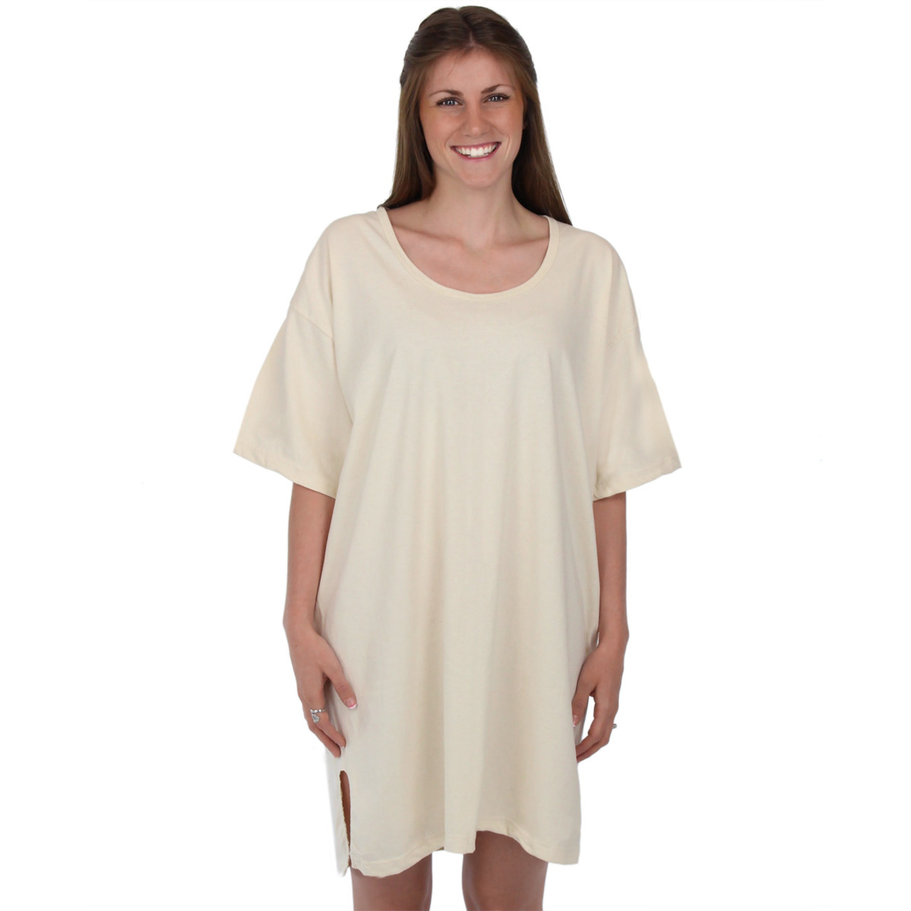 Poetic Long Sleeve Nightgown - White - Eileen West