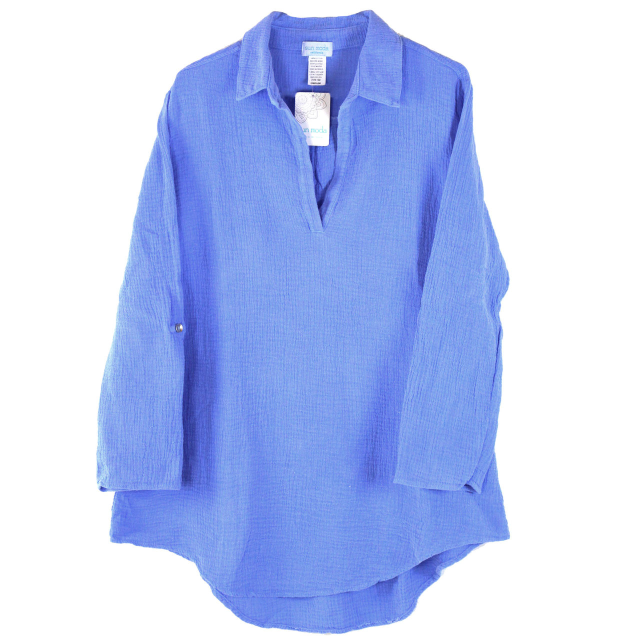 100% Cotton Double Gauze Rolled Sleeve 
