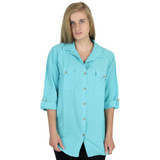 Crinkle Cotton 3 Qtr Slv Jeans Shirt Aruba