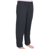 Crinkle Cotton Ankle Pant Black