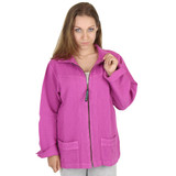 Long Sleeve Corded Zip Up Jacket (653) Boysenberry