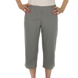 Cotton Blend Wonder Stretch Twill Capri Pant Gray
