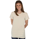 100% Organic Cotton Hypoallergenic Crew Neck NATURAL Tee Grown and Made in