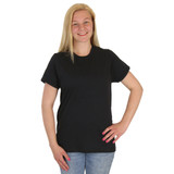 Ladies 100% Combed Cotton Tee 4.2oz Black