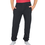 THICK 100% All-Cotton CUFFED SWEATPANTS for MEN Black
