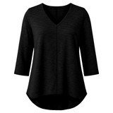 ICanToo Women’s 3/4 Sleeve Exposed Seam Top – Made in USA