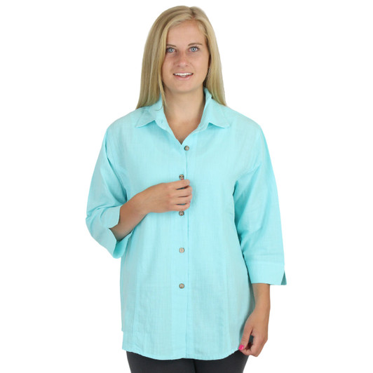 Brushed Canton 100% Cotton Shirt - FOR LADIES - MADE IN USA