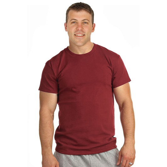 Mens 100% Cotton Crew Neck Tee - Made in USA Mens 100% Cotton Crew Neck Tee - Made in USA