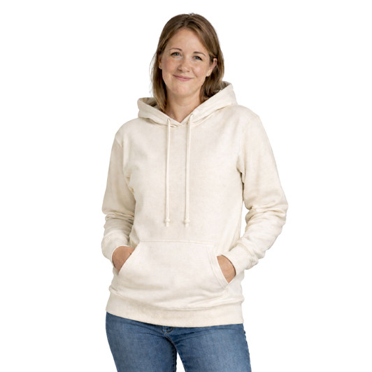 Organic Cotton Pullover Hoody- Unisex-NATURAL