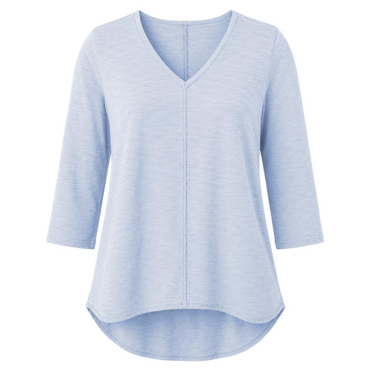 ICanToo Women’s 3/4 Sleeve Exposed Seam Top – Made in USA