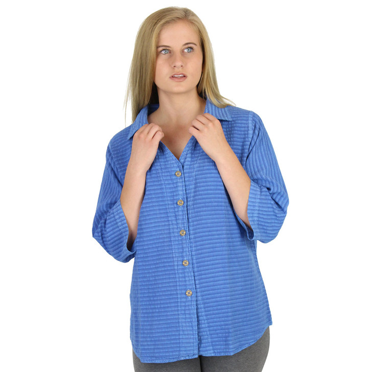 Seersucker blouse womens Clearance