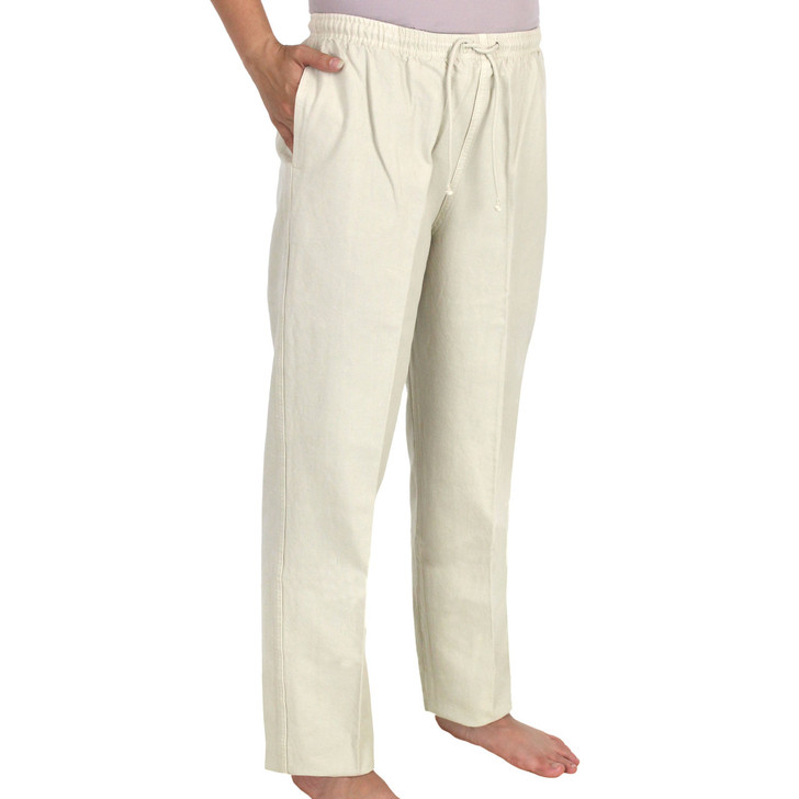 Crinkle Cotton Ankle Pant Flax (No Drawstring in Petites)