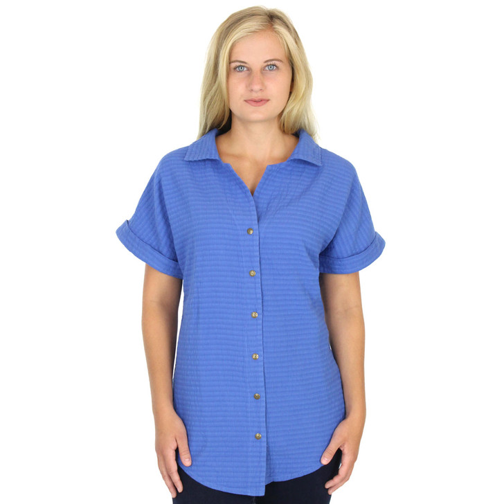 Mirage Cotton Short Sleeve Snap Tunic from Ezze Wear Clothing Company