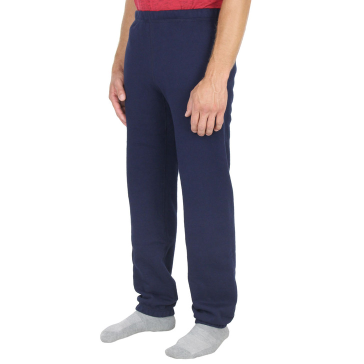 THICK 100% All-Cotton CUFFED SWEAT PANTS for MEN Dark Navy