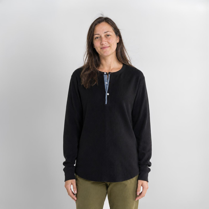 Unisex CottonMill 100% Cotton Henley Thermal Long Sleeve
