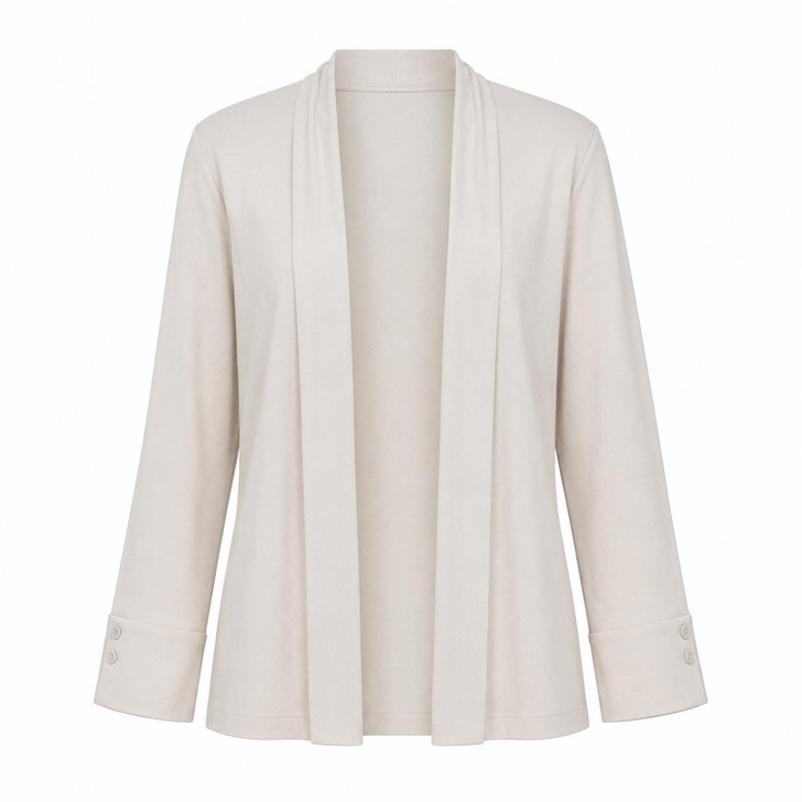 ICanToo Women’s Button Cuff Cardigan - Cotton Modal – Made in USA