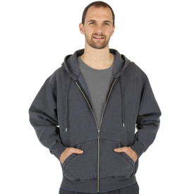 100% Heavy Cotton Mens Fleece Full-Zip Hoodie Jacket Made in Canada