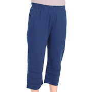 Tiered Capri Cotton Ladies Pants Navy