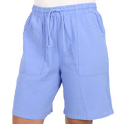 Crinkle Cotton Bermuda Shorts Riviera