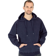 CottonMill 100% Heavy Cotton Mens Hooded Pullover Hoodie Sweatshirt - Dark Navy