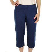 Cotton Blend Wonder Stretch Twill Capri Pant Navy