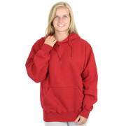 100% Heavy Cotton Womens Hoodie Pullover Sweatshirt -  Red