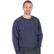 100% Heavy Cotton Crewneck Sweatshirt - Navy Sand