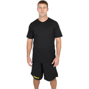 Mens 100% Cotton Crew Neck Black Tee - 3 Pack - Made in USA