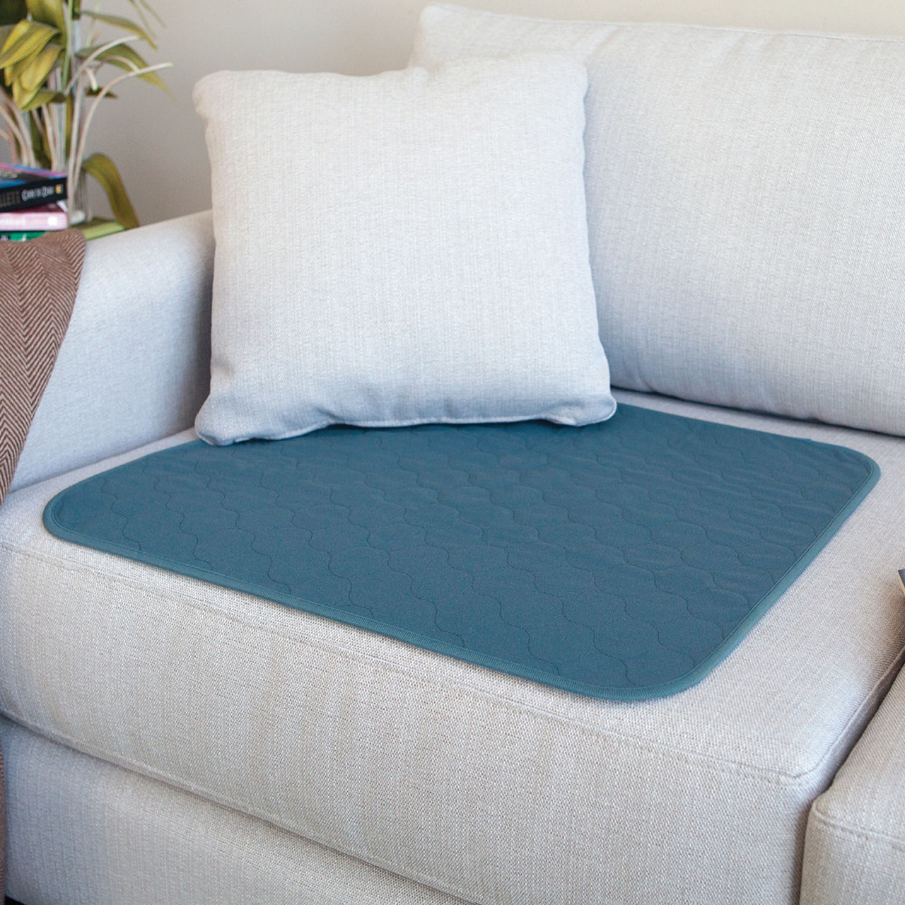 Conni Large Chair Pad Absorbent & Waterproof 51x61cm Teal Blue