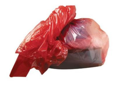 Completely Soluable Red Laundry Bag840mm x 660 Roll/25 Health