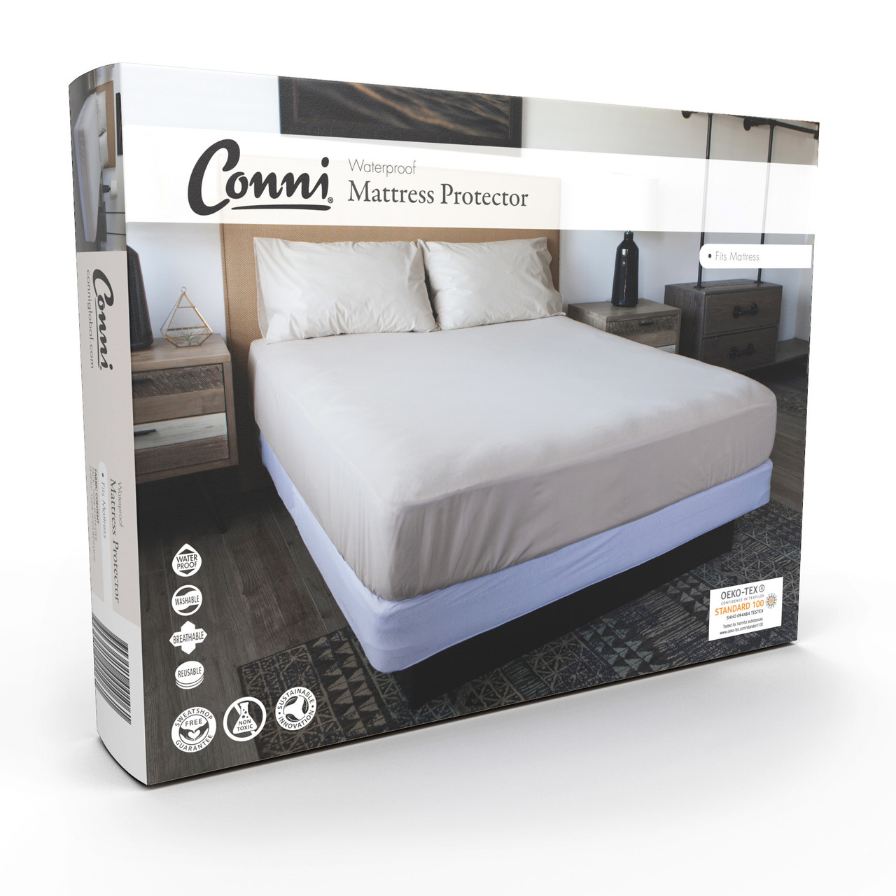 Conni Mattress Protector with Toggles King Single, Each \r\n Health