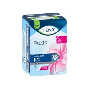 Tena® Pads InstaDRY™ Extra Long Pack/6
