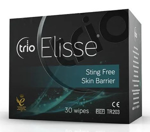 Trio Elisse, Sting Free, Skin Barrier Large Skin Wipes, Pack/30 Individually Wrapped