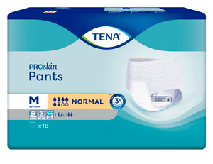 TENA Pants Normal Medium, Pack/18 (Sold as a pack, can be purchased as a carton of 4 packs)