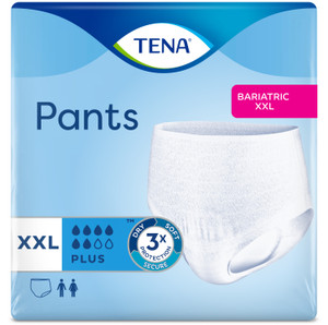 TENA Pants Plus XXL, Pack/12  (Sold as pack, or can be purchased as carton of 4 packs)