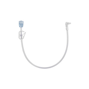 MIC-KEY Bolus Extension Set with Cath Tip,  SECURE-LOK Right-Angle Connector and Clamp, 24tube, Each