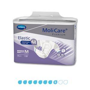 "MoliCare Premium Elastic Med 8 Drops, Pack/26"