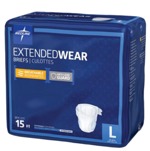 Extended Wear Brief Wrap Large, Pack/15\r\n(Sold as pack or can be bought as Carton of 4 packs)