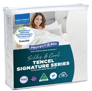 Protect-A-Bed Impression Tencel Jacquard Water Proof Fitted Mattress Protector King Single, Each