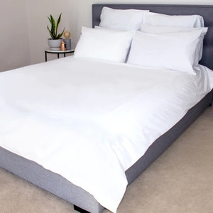 NIGHT N DAY Waterproof Doona Cover / Protector w/ stud opening (at one end) | Double (180x210cm) | WHITE, Each