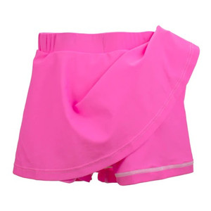 NIGHT N DAY Girl's Absorbent and Waterproof ('All-in-One') SwimSkort Containment Skirt+Short for Swimming | 4-6yrs (W55-57cm) | 300mL capacity pad | PINK, Each