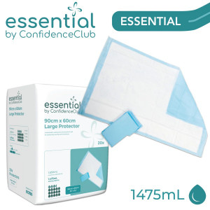 Confidence Club Bed Protector Underpad 60cm x 90cm, Pack/20