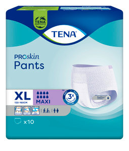 "TENA Pants Proskin Maxi X-Large, Pack/10 (Sold as an pack but can be purchased as carton of 4 packs)"