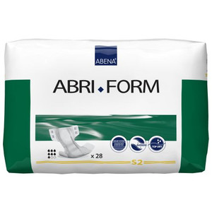 Abri-Form Comfort Yellow, S2 1500ml, 60-85cm, Pack/28 (Sold as a pack can be purchased as a carton of 3 packs)