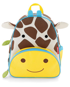 "Tubie Fun, Modified Backpack, Side Opening, Internal Velcro Straps and Clip, Front Pocket, Side Pouch, Padded Straps,  Giraffe Design - Each"