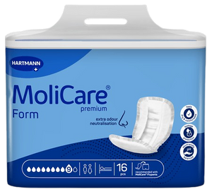 "MoliCare Premium Form 9 Drops Pack/16 (Sold as a pack, can be purchased as a carton of 4 packs) "