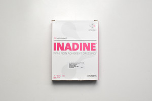 Inadine PVP Non Adhesive Dressing 5x5cm Pack /25